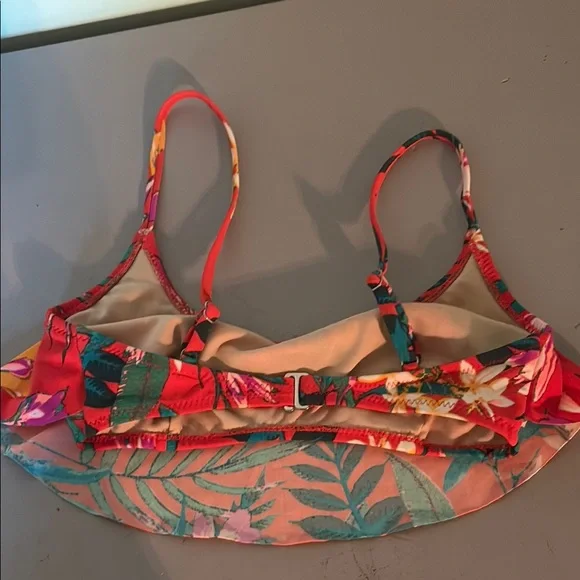Old Navy Red Floral Bikini Top - Picture 3 of 7